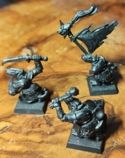 Warhammer AoS Skaven x3 METAL Stormvermin Command Group (Gruppo di comando) OoP