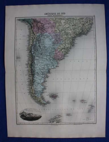 Mappa antica originale sud - mappa,