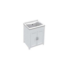 Mobile lavatoio in pvc bianco con sifone - cm.60x50x85h