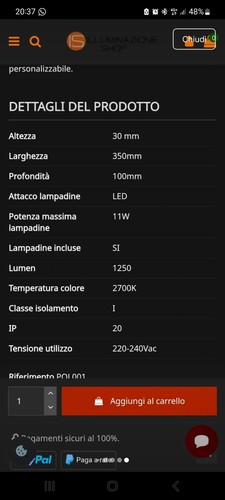 Aplique interno rossini led - interno,