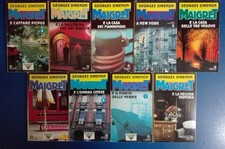 Lotto Blocco 9 libri romanzi GEORGES SIMENON ispettore Maigret Oscar Mondadori