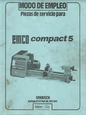 Manual de uso y mantenimiento del torno Emco Compact 5 y lista de piezas PDF