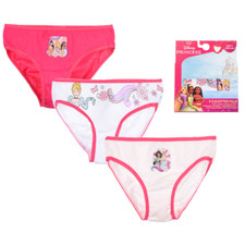 MUTANDINE SET 3 PEZZI PRINCIPESSE DISNEY SLIP IN COTONE IN SCATOLA 3/8 ANNI
