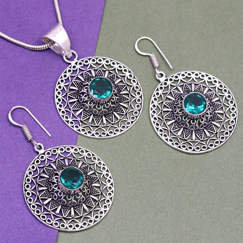 Set orecchini topazio - , blu