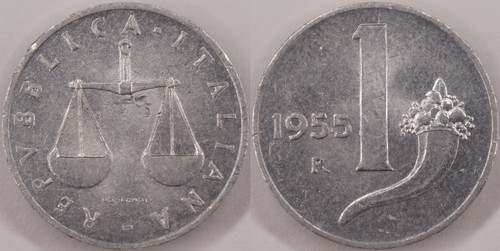 Italia 1955 lira - italia, 91