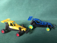 Buggy Kartcross vintage in plastica con attrito - Made in Japan. Set di due.