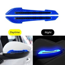 2pz Adesivo Blu Riflettente Porta Specchio Retrovisore Decalcomania Auto Adesivo Accessori