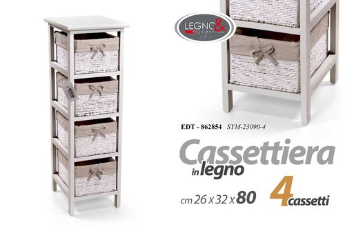 Cassettiera legno cassetti - cassettiera,