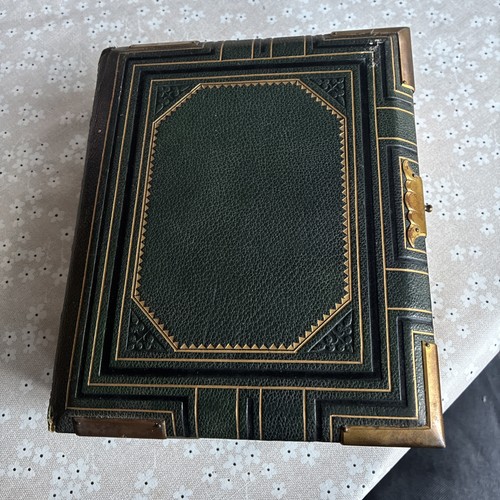 Victorian brass leather bound - victorian,