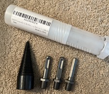 4x Trapano per legna da ardere torsione alta velocità spaccalegna vite spaccalegna avvitatore a cono