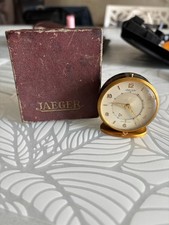 JAEGER 1970'S. BRONZE . 8 DAY. WIND-UP. SWISS  CON SCATOLA Orologio Da Tavolo