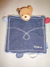 KALOO DOUDOU ORSO con tasca JEANS 20X20 CM Fazzoletto della nascita