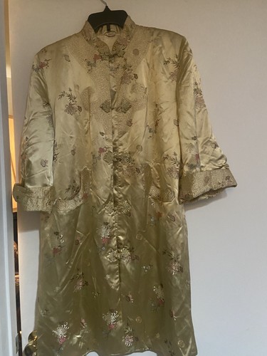 Vintage chinese gold - chinese, silk