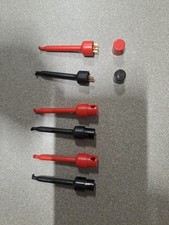 6 Sonde Di Prova Multimetro Isolato per Tester Sottili Puntali Ad Uncino