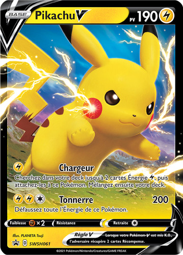 Carte pokémon pikachu - pokémon, pikachu-v