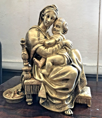 Scultura pendolo bronzo - a,