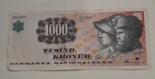 Banconota Rara 1000 Corone Danimarca