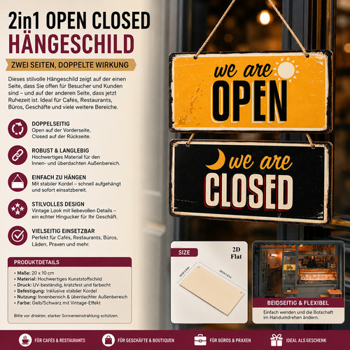 Insegna 2in1 open - insegna,