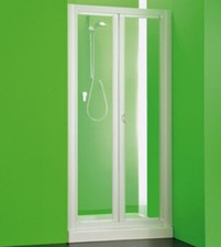 Box porta nicchia doccia, misura cm.86-91, cabina porta a libro due ante bianco