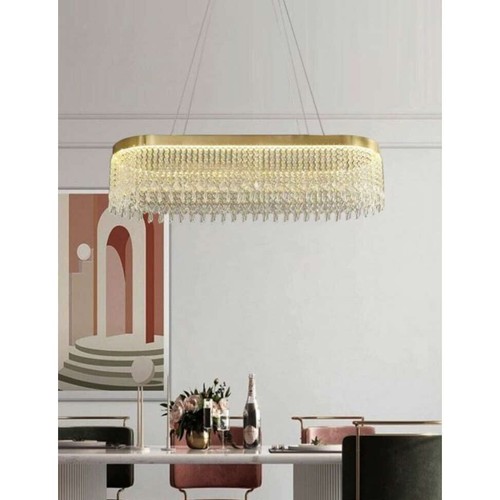 Lampadario con cristalli