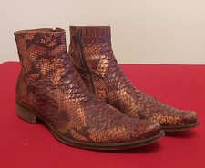 Mezzo Stivaletti da Uomo in vera Pelle di Pitone n.45
