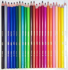 24 matite in legno colorate