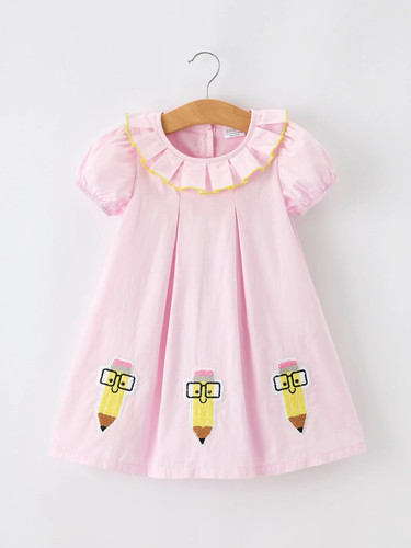 Abito bambina con colletto