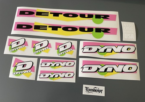 Dyno detour 1990 bmx - detour, decal