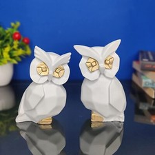 Splendido Set Di 2 Bianco Gufo