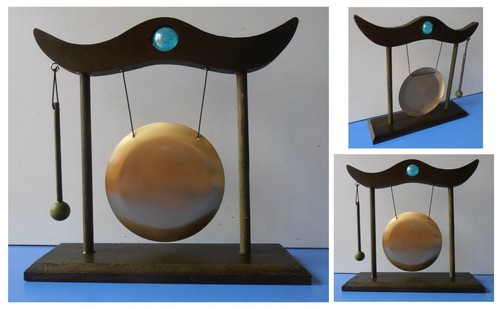 Gong metallo dorato - in,