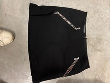 Dolce e Gabbana Minigonna nera Jeans Tg. 40 chiusura Zip, con tasse laterali