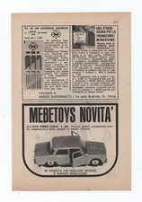 PUBBLICITÀ ADVERTISING WERBUNG ITALIAN CLIPPING 1966 MEBETOYS ALFA ROMEO GIULIA
