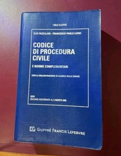 Fazzalari Luiso Codice di procedura civile  e norme complementari GIUFFRE 2020