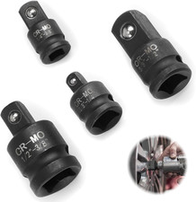 4 Pezzi Adattatore Bussola, 3/8 a 1/4, 1/4 a 3/8, 1/2 a 3/8, 3/8 a 1/2, Acciaio 