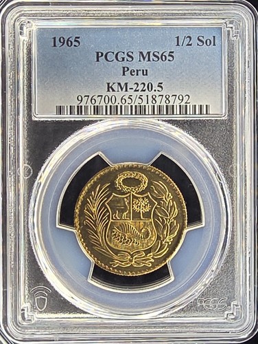1965 perù sol - 1/2, oro