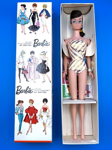 Vintage barbie brunette swirl - vintage,