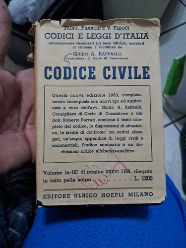 Codice civile hoepli 1953 - codice,