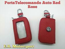PortaTelecomando Auto in Ecopelle Red Rose con Logo Metallico AR New 16