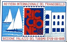 ERINNOFILO - RICCIONE 1988 - Chiudilettera -Fiera Internazionale del Francobollo
