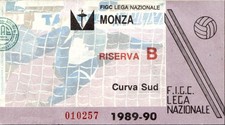 biglietto Ticket Stadio Lega Nazionale Monza 1989-90