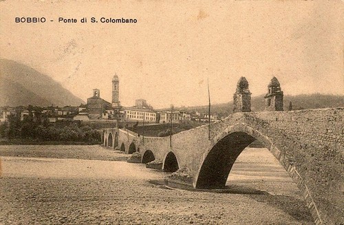 Cartolina bobbio ponte di - -,