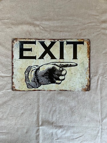 Insegna metallo exit 30x20 - metallo,