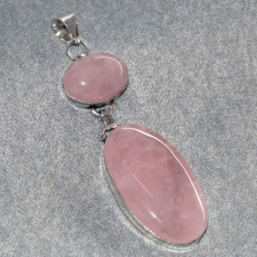 Ciondolo quarzo rosa lungo