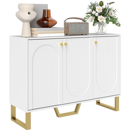 Homcom credenza con ripiani - credenza,