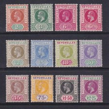 Seychelles SG71 - 81. Set GV