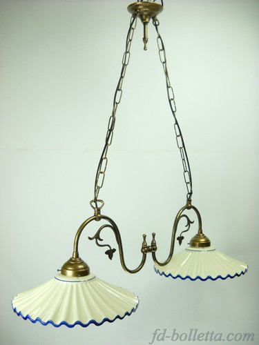 Lampadario liberty ottone