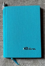 RIVA motoscafi , Sarnico  . SCATOLA metallo blu + folder + sacchetto con logo