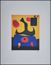 JOAN MIRO * Donna seduta * 50 x 40 cm * litografia firmata * limitata # 115/200