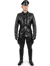 Cappotto uniforme in pelle