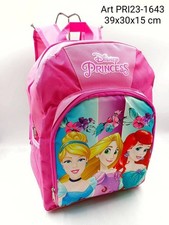 Zaino scolastico Disney Princess Cenerentola Rapunzel Ariel 39x30x15cm